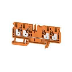 Weidmuller 2051540000 A4C 4 OR Исполнение: Проходная клемма, PUSH IN, 4 мм.кв, 800 V, 32 A, оранжевый