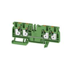 Weidmuller 2051580000 A4C 4 GN Исполнение: Проходная клемма, PUSH IN, 4 мм.кв, 800 V, 32 A, зеленый