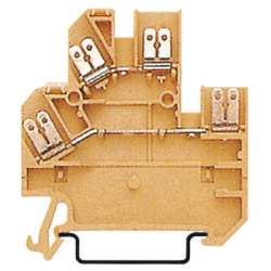 Weidmuller 217160000 DK 4SS/35 FF 4X6.3/2.8 Исполнение: SAK-серия, Проходная клемма, Расчетное сечение: 2.5 мм.кв, Соединение ножевого типа, Шина