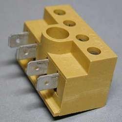 Weidmuller 240420000 SLS 2/4 6.3 Исполнение: Многополюсная клеммная колодка, Одно- и многополюсные клеммные колодки, Расчетное сечение: 4 мм.кв, Соединение ножевого типа, Непосредственный монтаж