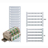Weidmuller 526960004 DEK 6 GW 4 Исполнение: Dekafix, Маркировка клеммы, 5 x 6 мм.кв Шаг в мм.кв(P): 6.00 Weidmuller, белый