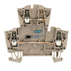 Weidmuller 8006320000 WDK 2.5 LD 1D 2R 115VAC Исполнение: W-серия, Проходная клемма, Двухуровневая клемма, Расчетное сечение: 2.5 мм.кв, Винтовое соединение