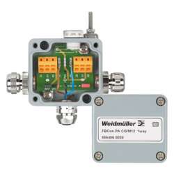 Weidmuller 8564060000 FBCon PA CG/M12 1way Исполнение: Стандартный концентратор, 1-канальный распределитель полевой шины, IP66