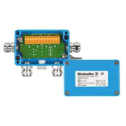 Weidmuller 8564190000 FBCon PA CG 2way Ex Исполнение: Стандартный концентратор для взрывоопасной зоны Ex EEx(ia), 2-канальный распределитель полевой шины EEx, IP66