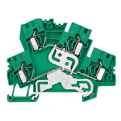 Weidmuller 8671050000 ZDK 4-2 PE Исполнение: Z-серия, Клеммы PE, Расчетное сечение: 4 мм.кв, Пружинное соединение, зеленый