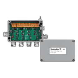 Weidmuller 8714220000 FBCon PA CG 4way Limiter Исполнение: Стандартный концентратор с ограничением тока, 4-канальный распределитель (с ограничителем), IP66
