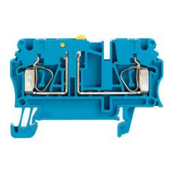 Weidmuller 8731710000 ZTR 2.5 BL Исполнение: Измерительная клемма с размыкателем, Пружинное соединение, 2.5 мм.кв, 500 V, 20 A, поворотный, синий