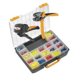 Weidmuller 9202600000 Crimpset CTI 6 Исполнение: Набор инструмента для обжима наконечников, Инструмент для обжима: CTI 6 S, инструмент для снятия изоляции: STRIPAX, Диапазон обжимаемых проводников, мин.: 5