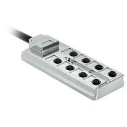 Weidmuller 9456750002 SAI-8-Fмм.кв4P M12 5M Исполнение: SAI, пассивный, Концентратор сигналов, пассивный распределитель, M12, Вариант с кабелем, 5 m, Да